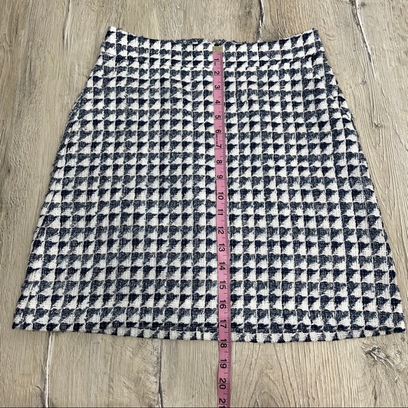 Loft Tweed Blue Pocket Skirt Sz 0 Petite - Picture 8 of 10
